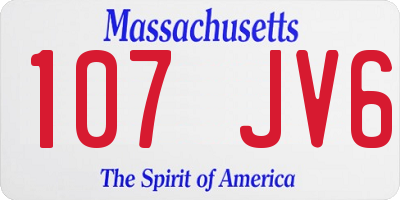 MA license plate 107JV6