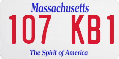 MA license plate 107KB1