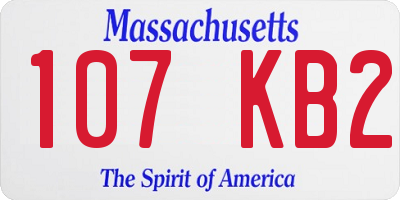 MA license plate 107KB2