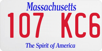 MA license plate 107KC6