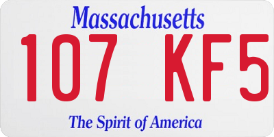 MA license plate 107KF5