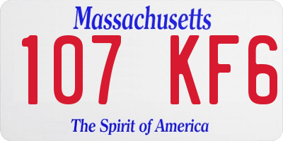 MA license plate 107KF6