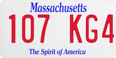 MA license plate 107KG4