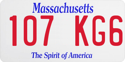 MA license plate 107KG6