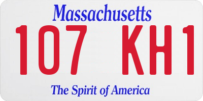 MA license plate 107KH1