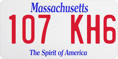 MA license plate 107KH6