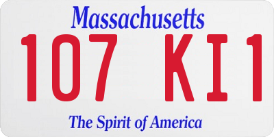 MA license plate 107KI1