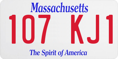 MA license plate 107KJ1