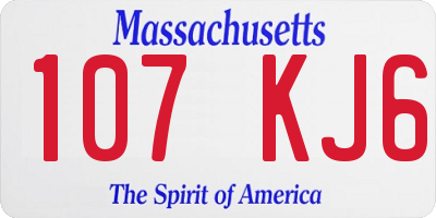 MA license plate 107KJ6