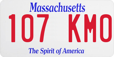 MA license plate 107KM0