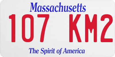 MA license plate 107KM2