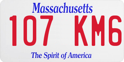 MA license plate 107KM6