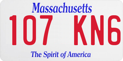 MA license plate 107KN6