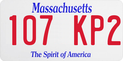 MA license plate 107KP2