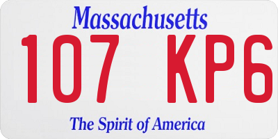 MA license plate 107KP6