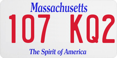 MA license plate 107KQ2