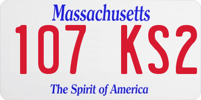 MA license plate 107KS2
