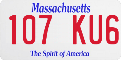 MA license plate 107KU6
