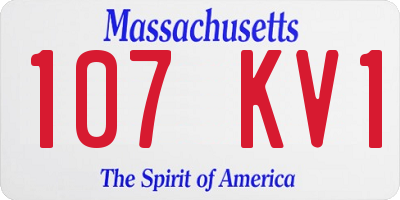 MA license plate 107KV1
