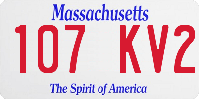 MA license plate 107KV2