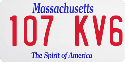 MA license plate 107KV6