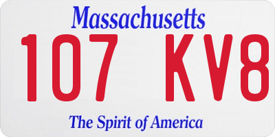 MA license plate 107KV8