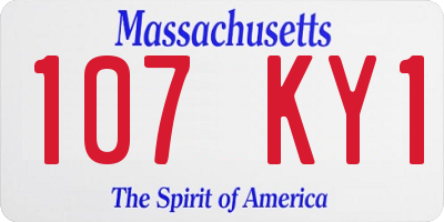 MA license plate 107KY1