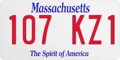 MA license plate 107KZ1