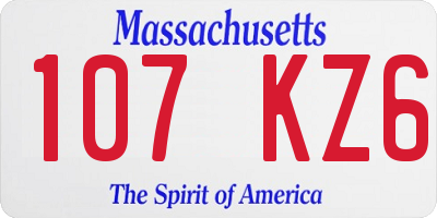 MA license plate 107KZ6