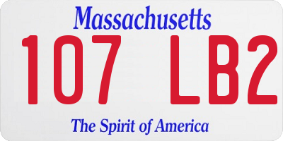 MA license plate 107LB2