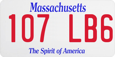 MA license plate 107LB6