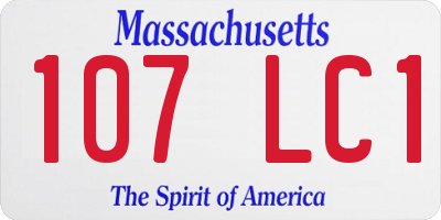 MA license plate 107LC1