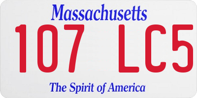 MA license plate 107LC5
