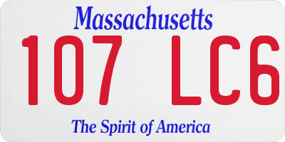 MA license plate 107LC6