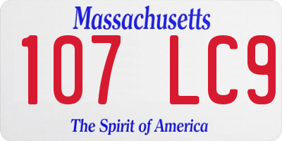 MA license plate 107LC9