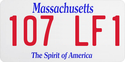 MA license plate 107LF1
