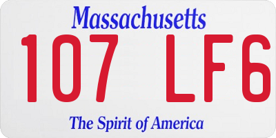 MA license plate 107LF6