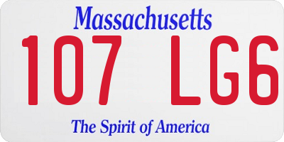 MA license plate 107LG6