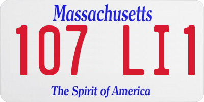 MA license plate 107LI1