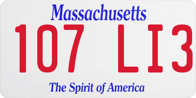 MA license plate 107LI3