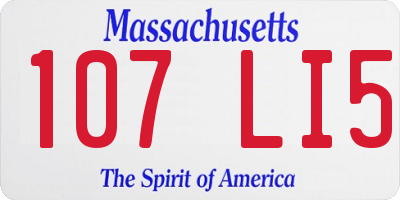 MA license plate 107LI5