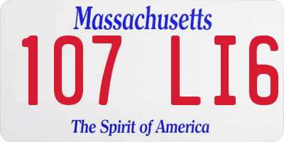 MA license plate 107LI6