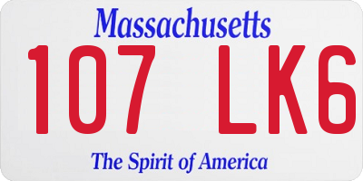 MA license plate 107LK6
