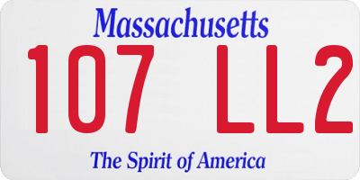 MA license plate 107LL2