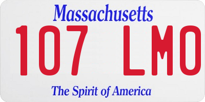 MA license plate 107LM0