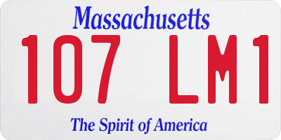 MA license plate 107LM1