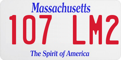 MA license plate 107LM2