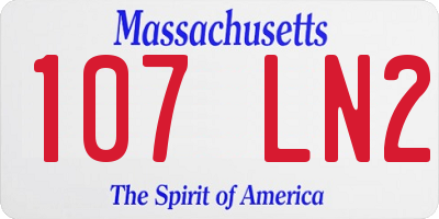 MA license plate 107LN2