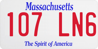 MA license plate 107LN6
