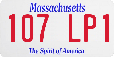 MA license plate 107LP1